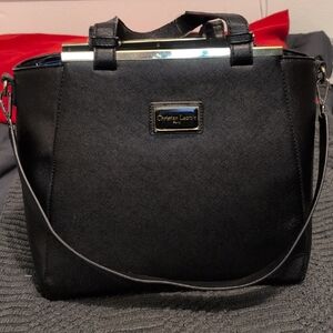Christian‎ Lacroix Black Tote with Gold Accents - Made In Paris